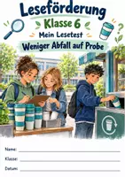 Vorschau - Arbeitsblätter - Test Deutsch: Leseförderung Klasse 6 mit Lösungen - Deckblatt