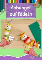 Vorschau - Mal- und Bastelvorlagen - Werken Grundschule, Anhänger auffädeln - Deckblatt