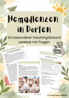 Vorschau - Arbeitsblätter - Lesetext mit Fragen - Hemadlenzen in Dorfen - Deckblatt
