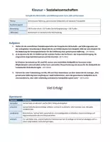 Vorschau - Klassenarbeiten - Klausur - Geldpolitik (Inhaltsfeld 5: Europäische Union) - Deckblatt