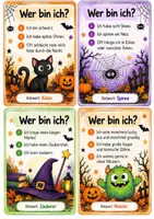Vorschau - Bildkarten - Halloween-Abenteuer – 10 Geschichten, Wer bin ich?-Rätselkarten & Mitmachaufgaben | Kita & Vorschule - Seite 3