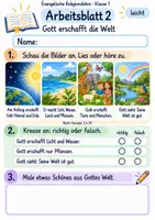 Vorschau - Arbeitsblätter - Die Bibel entdecken – Gottes Geschichte mit den Menschen | Religion Klasse 1 Arbeitsblätter | Evangelische Religionslehre | 10 Arbeitsblätter als PDF - Seite 2