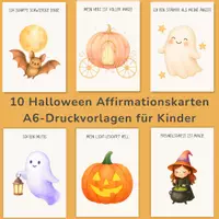 Vorschau - Bildkarten - 10 Halloween Affirmationskarten | Positive Affirmationen - Deckblatt