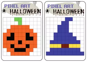 Aperçu - Apprentissages en autonomie - Pixel Art - 10x10 - Halloween - Page de couverture