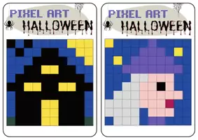 Aperçu - Apprentissages en autonomie - Pixel Art - 10x10 - Halloween - Page 3