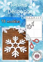 Aperçu - Matériel pour travaux manuels / dessin - Modèle de découpage flocon de neige pour activité manuelle - Page de couverture