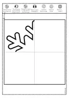 Aperçu - Matériel pour travaux manuels / dessin - Modèle de découpage flocon de neige pour activité manuelle - Page 1