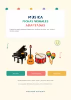 Vista previa - Hojas de trabajo - FICHAS DE MÚSICA ADAPTADAS Y VISUALES - página 1