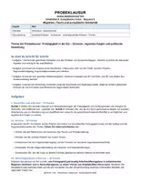 Vorschau - Klassenarbeiten - Probeklausur - Migration (Inhaltsfeld 5: Europäische Union) - Deckblatt