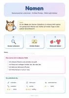Vorschau - Arbeitsblätter - Nomen Arbeitsheft | Artikel & Mehrzahl | Wortarten Deutsch Klasse 5/6 | mit Lösungen - Deckblatt