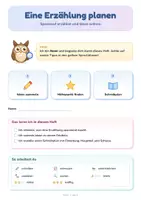 Vorschau - Arbeitsblätter - Erzählung planen | Schreibplan & Ideensammlung | Aufsatz Klasse 5/6 | mit Lösungen - Deckblatt
