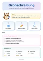 Vorschau - Arbeitsblätter - Großschreibung üben | Signalwörter & Nomen-Endungen | Rechtschreibung Klasse 5/6 | mit Lösungen - Deckblatt