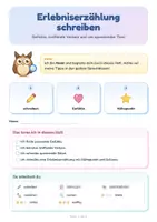 Vorschau - Arbeitsblätter - Erlebniserzählung schreiben | Aufbau, Spannung & Gefühle | Arbeitsheft Klasse 5/6 | mit Lösungen - Deckblatt
