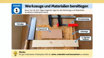 Vorschau - Arbeitsblätter - Materialpaket Sägen, Sägearten, Richtig sägen - Seite 1
