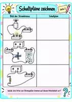Vorschau - Arbeitsblätter - Schaltpläne zeichnen 7./8. Klasse - Arbeitsblatt mit Lösung - Seite 1