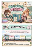 Vorschau - Stationenlernen - Wörterbuch-Kartei - Deckblatt