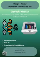 Vorschau - Klassenarbeiten - Klausur Biologie Q2 GK Genetik – DNA, PCR & Proteinbiosynthese am Beispiel SARS-CoV-2 - Deckblatt