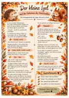 Vorschau - Bildkarten - Der kleine Igel und das Geheimnis des Herbstwaldes – Herbstgeschichte mit Kamishibai-Bildern für Kita & Krippe - Seite 2