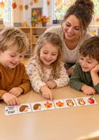 Vorschau - Arbeitsblätter - Herbst Domino für Kita & Vorschule | Zuordnungsspiel Herbst Klasse 1 | Herbstdomino für visuelle Wahrnehmung - Seite 1