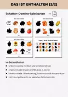 Vorschau - Arbeitsblätter - Herbst Domino für Kita & Vorschule | Zuordnungsspiel Herbst Klasse 1 | Herbstdomino für visuelle Wahrnehmung - Seite 3