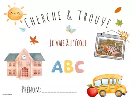 Aperçu - Fiches - Cherche & Trouve: Je vais à l'école - Page 2