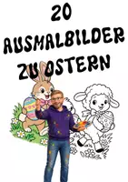 Vorschau - Mal- und Bastelvorlagen - 20 Ausmalbilder zu Ostern - Deckblatt