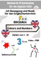 Vorschau - Arbeitsblätter - Blitzblick colours and numbers 1- 10 Englisch - Deckblatt