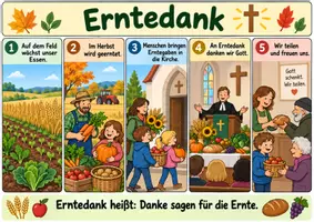 Vorschau - Arbeitsblätter - kostenloses Erntedank Arbeitsblatt - Deckblatt