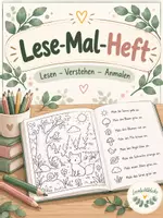 Vorschau - Arbeitsblätter - Lese-Mal-Heft für Klasse 1 DaZ/DaF - Deckblatt