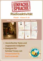 Vorschau - Unterrichtsreihen - Radioaktivität – Arbeitsheft in einfacher Sprache | Förderschule, Inklusion & DaZ | Klasse 9–10 - Deckblatt