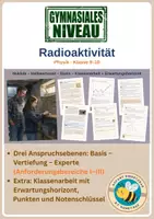 Vorschau - Unterrichtsreihen - Radioaktivität – Physik Klasse 9–10 Gymnasium | Nuklide, Zerfallsgesetz, Halbwertszeit, Dosis, Strahlenschutz | mit Klassenarbeit und Erwartungshorizont - Deckblatt