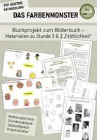 Vorschau - Stundenentwürfe - Buchprojekt zum Bilderbuch Das Farbenmonster - Stunden zur "Fröhlichkeit" - Deckblatt