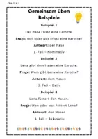 Vorschau - Arbeitsblätter - Deutsch: die vier Fälle Klasse 4 - Seite 3