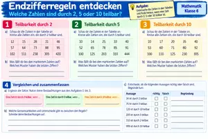 Vorschau - Arbeitsblätter - Teilbarkeit 2; 5; 10 (Endziffernregel ) - Seite 2