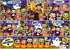 anteprima - Materiale di supporto/inclusione - Storytelling Sir Kabuki: Trick or treat! A spooky Halloween adventure - Pagina 2