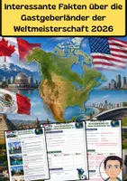 Vorschau - Arbeitsblätter - Interessante Fakten über die Gastgeberländer der Weltmeisterschaft 2026 - Deckblatt