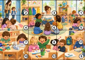 Voorbeeld - Puzzelkaarten matchen - gevoelens - familie - Pagina 3