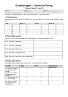 Vorschau - Arbeitsblätter - Endzifferregeln Gemischt Übung + Musterlösung - Deckblatt