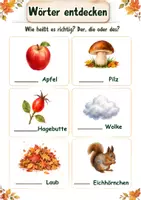 Vorschau - Bildkarten - Herbstliche Sprachförderung - Wortschatz, Satzbildung & Erzählen - Seite 3