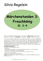Vorschau - Arbeitsblätter - Märchenstunden 3: Der Froschkönig, Kl. 2-4 - Deckblatt