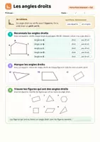 Aperçu - Feuilles d'exercices - Les angles droits - Page de couverture