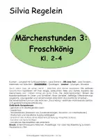 Vorschau - Arbeitsblätter - Ausrufesätze, aus: Der Froschkönig, Kl. 2-4 - Deckblatt
