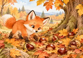 Vorschau - Bildkarten - Fuchs Finni auf Zahlensuche 🦊🍂 | Kamishibai Herbst | Zählen bis 10 | U3 & Kindergarten - Seite 3