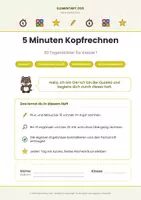 Vorschau - Arbeitsblätter - Mathe Klasse 1/4: 5 Minuten Kopfrechnen Komplett – 4 Ritualhefte mit 120 Tagesblättern im Paket - Seite 1