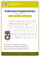 Vorschau - Arbeitsblätter - Mathe Klasse 1: 5 Minuten Kopfrechnen – 30 Tagesblätter als tägliches Rechenritual mit Fortschrittstabelle - Deckblatt