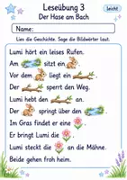 Vorschau - Arbeitsblätter - Mini-Lesetexte Klasse 1 – Einhorn lesen und verstehen | Deutsch Klasse 1 | 10 Leseübungen als PDF - Seite 3