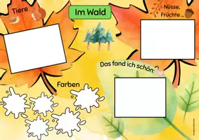 Vorschau - Arbeitsblätter - Im Wald - Beobachtung und Reflexion - Deckblatt