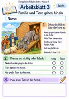 Vorschau - Arbeitsblätter - Noah und Gottes Versprechen | Religion Klasse 1 Arbeitsblätter | Evangelische Religionslehre | 10 Arbeitsblätter als PDF - Seite 3