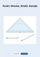 Vorschau - Arbeitsblätter - Geometrie - Punkt, Strecke, Strahl, Gerade - Deckblatt
