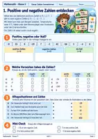 Vorschau - Stundenentwürfe - Ganze Zahlen verstehen – Positive & negative Zahlen, Zahlengerade und Gegenzahlen | Mathe Klasse 5 - Deckblatt